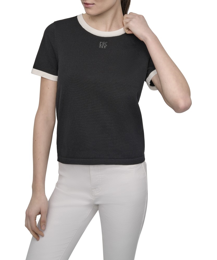 DKNY CAMISETA HILO BLANCO Y NEGRO