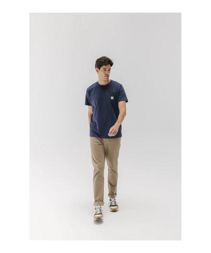 EL PULPO CAMISETA BOLSILLO AZUL MARINO