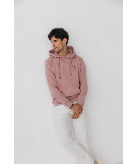 EL PULPO SUDADERA CAPUCHA ROSA PIEDRA