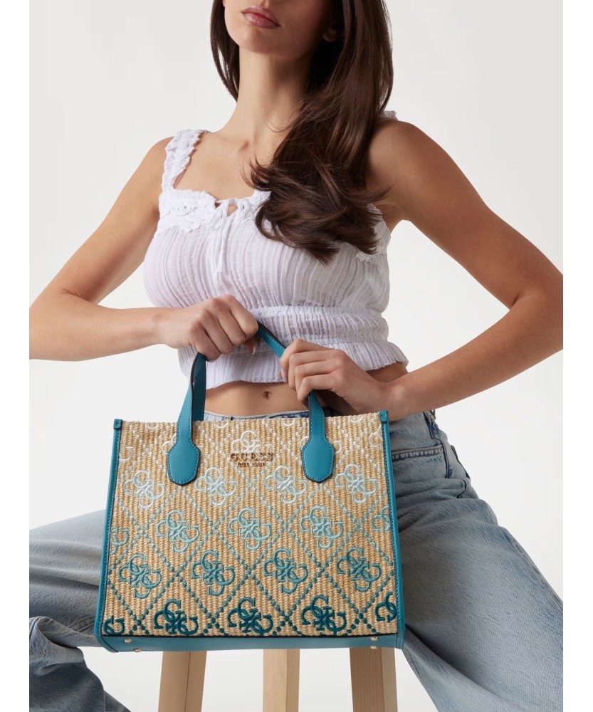 GUESS BOLSO DE MANO SILVANA DE RAFIA