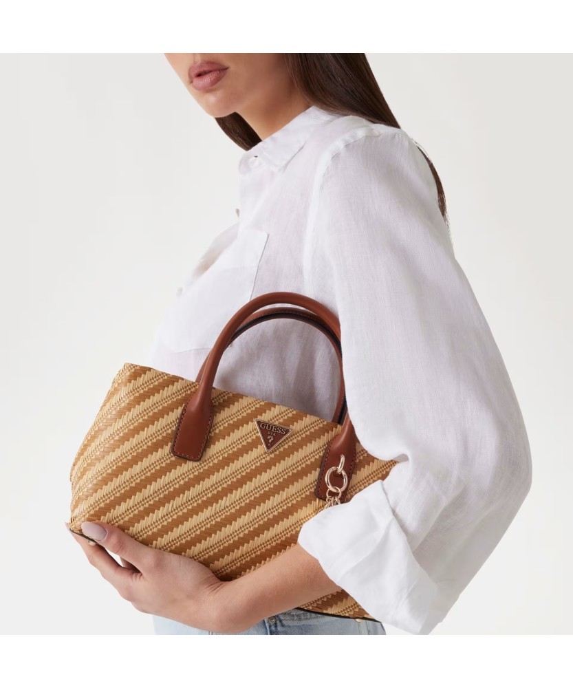 Bolso de mano Simona de rafia Guess