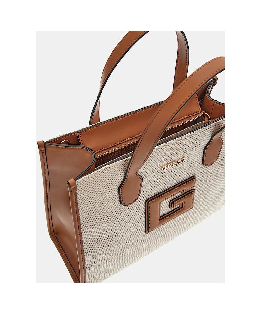 Bolso de mano G Status con inscripción logotipo Guess