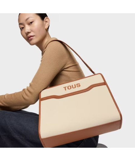 TOUS SHOPPER M AUDREE CANVAS CAMEL