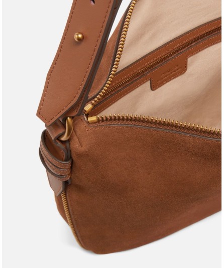 PINKO HOBO ZIP VITELLO SETA