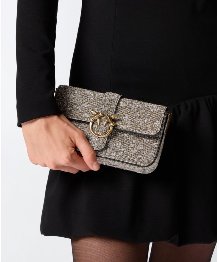 PINKO LOVE BAG SLOUCHY DE PIEL CON PEDRERIA