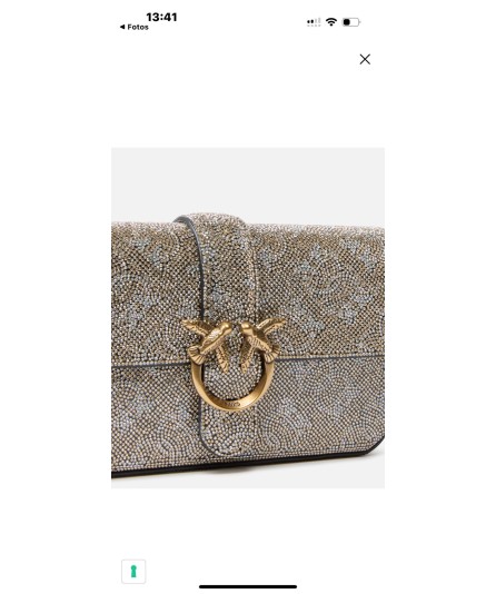 PINKO LOVE BAG SLOUCHY DE PIEL CON PEDRERIA