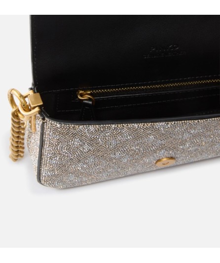 PINKO LOVE BAG SLOUCHY DE PIEL CON PEDRERIA