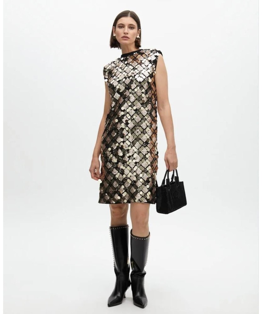 LOLA CASADEMUNT VESTIDO LENTEJUELAS LARGO