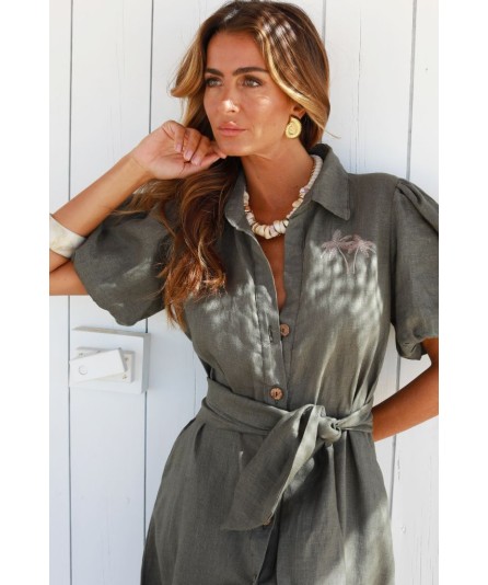 S.O.L.E LISBOA VESTIDO COMPORTA OLIVE