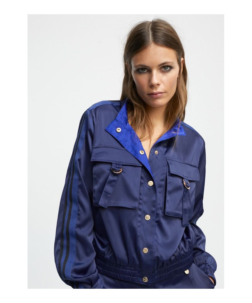 BOMBER SATINADA AZUL LOLA CASADEMUNT