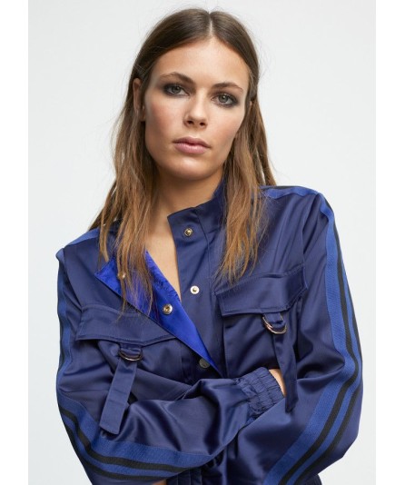 BOMBER SATINADA AZUL LOLA CASADEMUNT